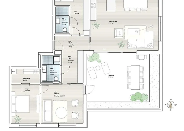 Family-friendly Luxury Penthhouse With Three Bedrooms Apartamento